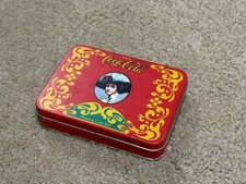 Vintage Coca-Cola Playing Card Set Metal Tin Red Gibson Girl Advertising Empty