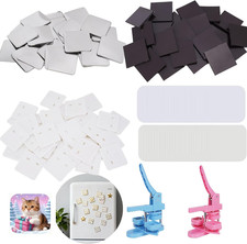 50 Sets Square Fridge Magnet Maker Supplies Button Parts for Square Button Make