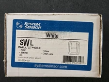 SYSTEM SENSOR SWL WHITE WALL MOUNT STROBE - "FIRE" MARKING - BRAND NEW