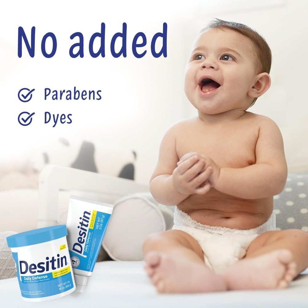 Travel Size Baby Diaper Rash Cream with 13% Zinc Oxide, Hypoallergenic Treatment