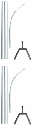 Swooper Flutter Flag Hardware-TWO 4 Piece Pole Kit with Tire Stands