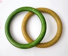 Vintage Jewelry 2 Bakelite Bangles Marbled Green Marbled Avocado Green Yellow
