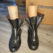 Vintage Mens US Royal Black Rubber Boots Size 9 Made in USA Hunting Rain Barn