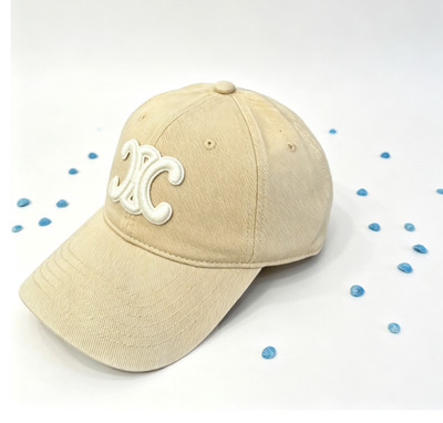 Celine Khaki Baseball Cap, New Size M