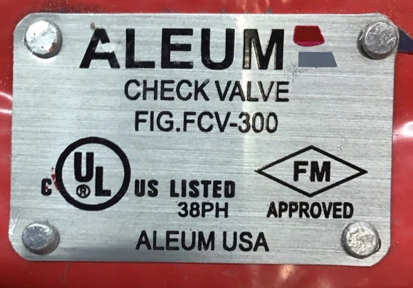 Aleum FCV-300 Flanged Swing Check Valve 4in 300PSI (R93) - Image 3 of 4