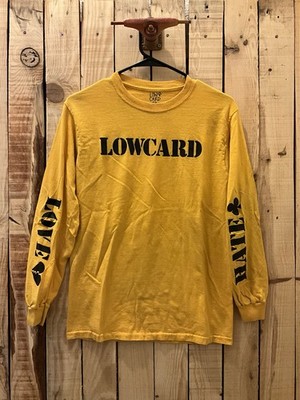 Lowcard Magazine Love Hate Yellow Skate Long Sleeve Shirt Men s Small