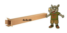 4" x 4" x 48" CARDBOARD BOX - 200 lb - SINGLE BOX - TALL