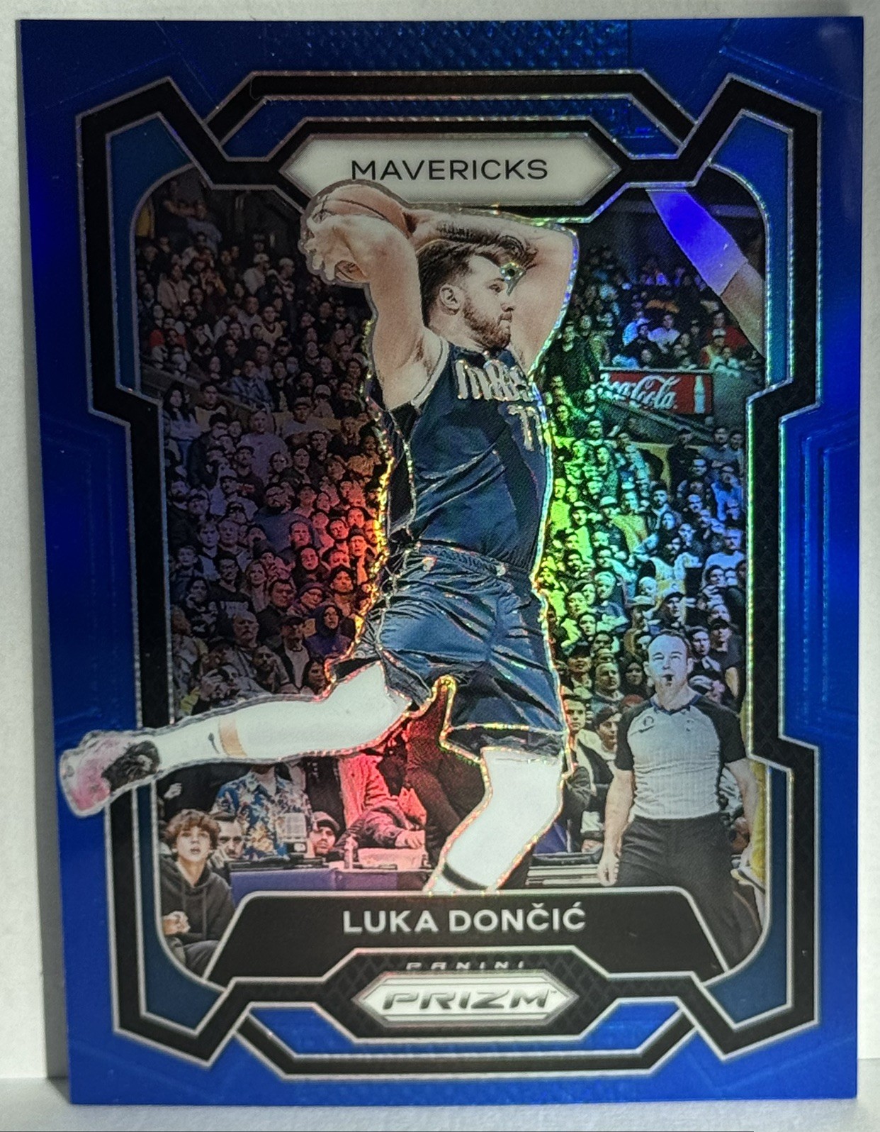 2023-24 Panini Prizm Blue Prizm /199 Luka Doncic Luka Dončić #110 Mavericks