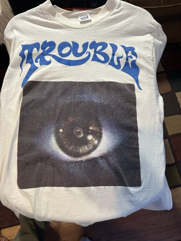 Trouble Manic Frustration Promo L Tshirt  Rare L Sleeve Def Am Vintage 92 Metal