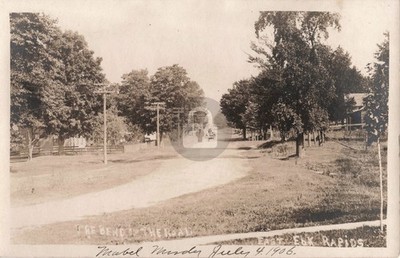 Street View The bend in the road East Elk Rapids MI 1906 RPPC Postcard COPY