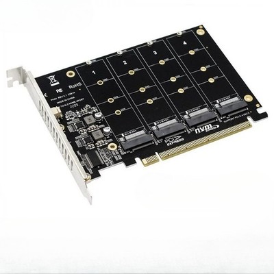 PCI-EX16 SSD NVME M.2 M-KEY RAID array extension main board PCIE