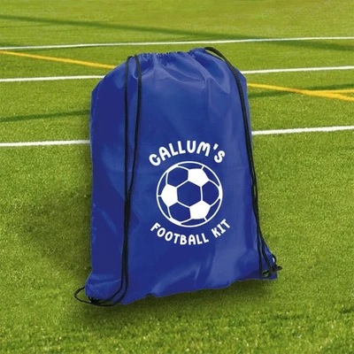 EBUYGB Personalised Football Bag Football Kit Bag for Boys Girls Children's Drawstring