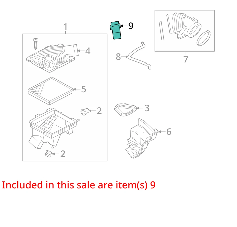 Chevrolet HHR 2007 medidor de flujo de aire másico sensor MAF OEM 59 k millas - LKQ376102810 Foto 4 de 4