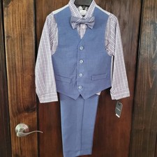 New Boys 4pc Suit Sz 4 Regular By Van Heusen Spring Easter Retail 64