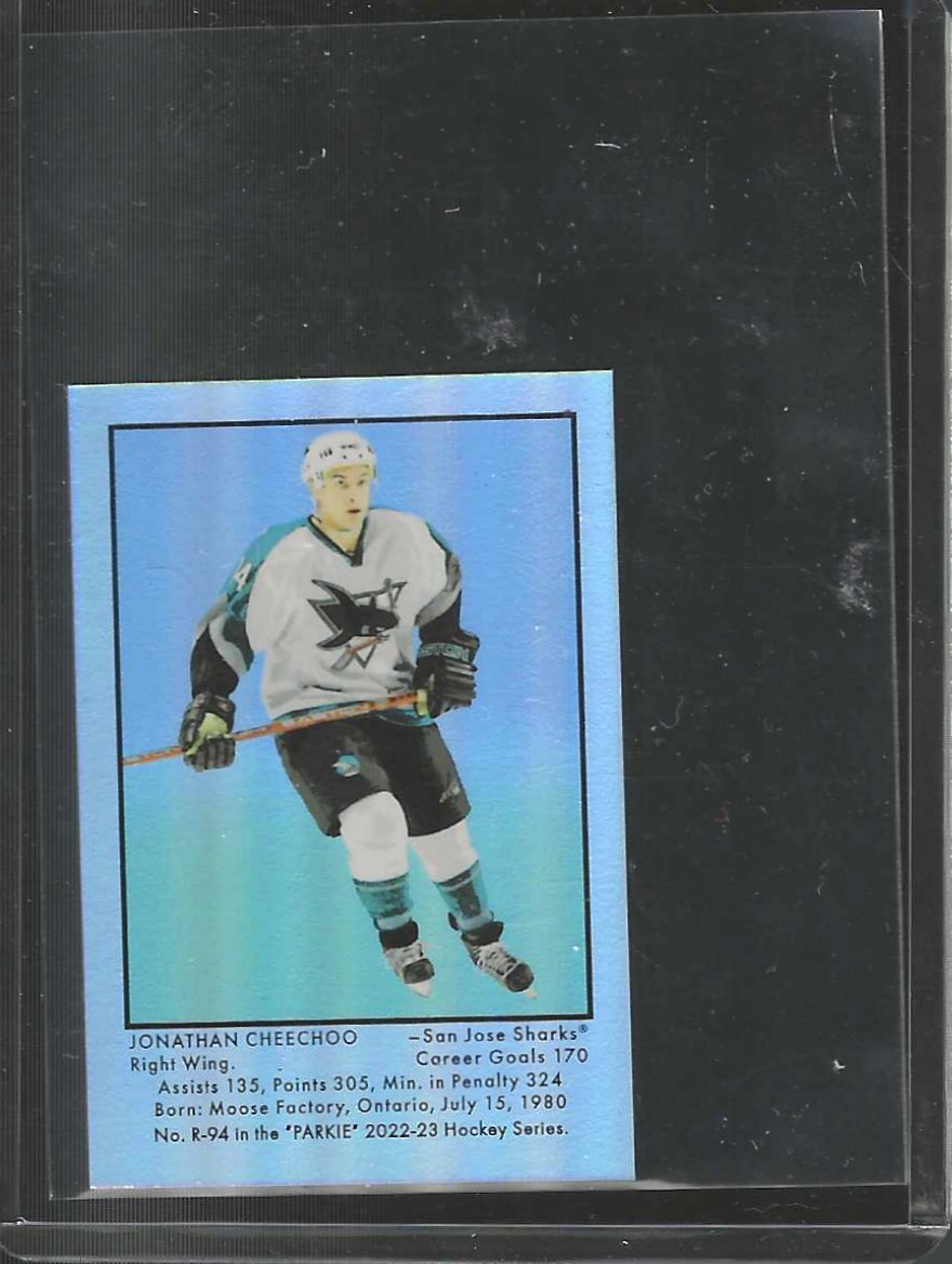 2022-23 Parkhurst Champions #R-94 Jonathan Cheechoo '51 Retros Rainbow /100