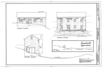 3. Elevations and site section - Conrad's Warehouse, Between Locks 38 &