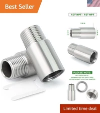 2PCS Stainless Steel Pipe Fittings 1/2" NPT Male & Female for Robust Connections