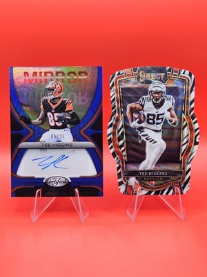 2022 Panini Tee Higgins Zebra Die-cut & 2021 Certified Select Mirror Auto /25