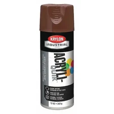 Krylon Industrial K02501a07 Spray Paint, Leather Brown, Gloss, Solvent, 12 Oz