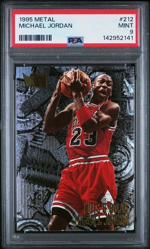 1995 Metal Michael Jordan #212 Card PSA 9 MINT