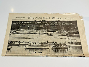 1913 New York Times Picture Section - Syracuse & Cornell University Crew Rowing