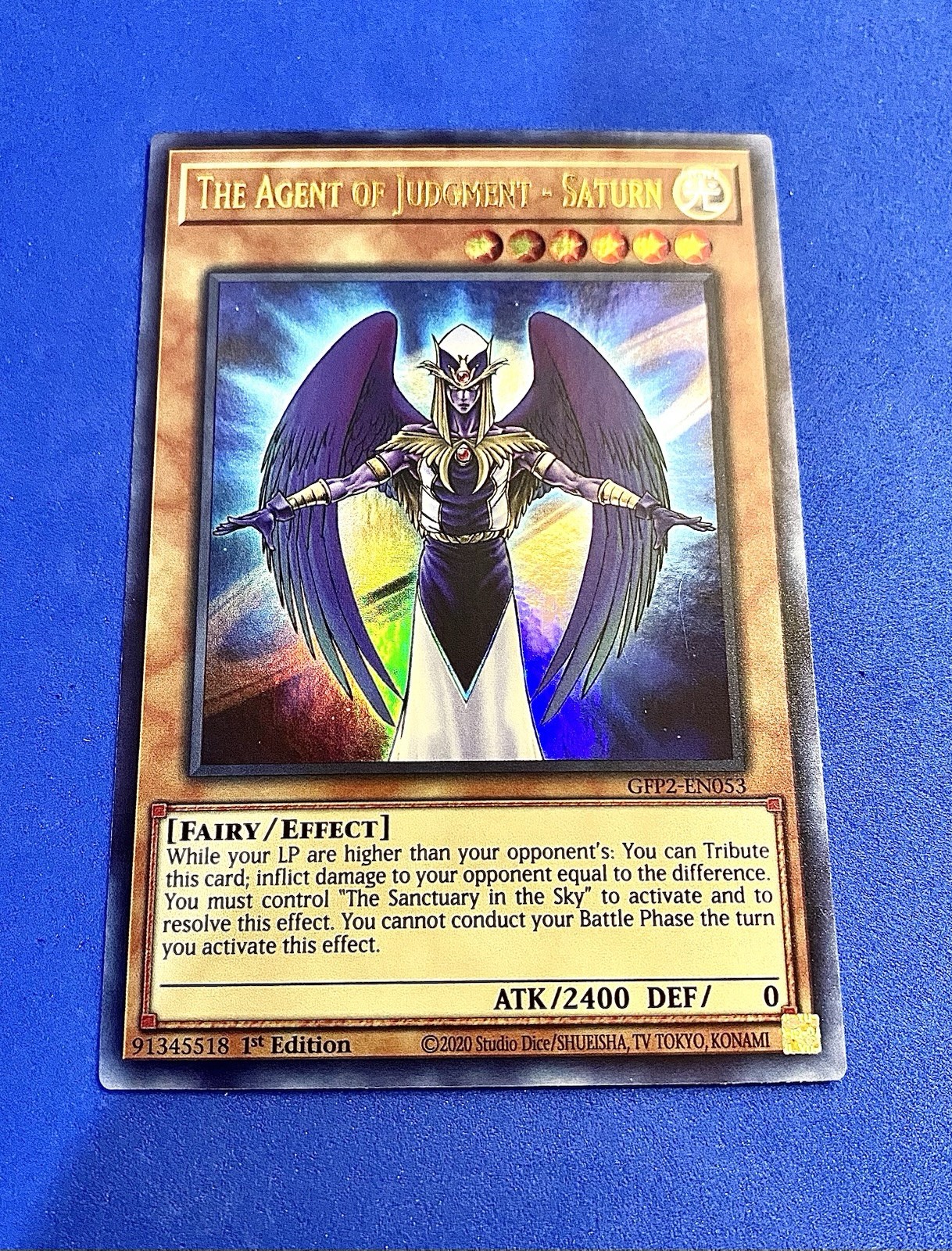 Yu-Gi-Oh The Agent of Judgment Saturn GFP2-EN053 Ultra Rare 1st Edition Mint