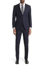 2150 Canali Milano Men's 2-Piece Wool Suit Navy Size IT 52 R / US 42 R - Italy