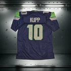 New ListingCooper Kupp Seattle Seahawks Autographed Blue Football Jersey coa