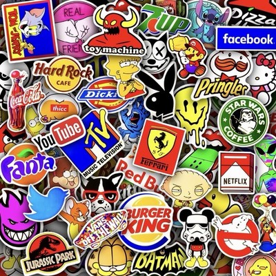 (2 Pack) Random Sticker Pack  Mystery Phone Laptop Etc. (2 Stickers)