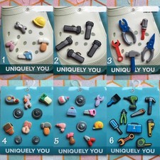 Handmade Shoe Charm Accessories 5 - 10 Pack Handyman Tool Set Nuts And Bolts