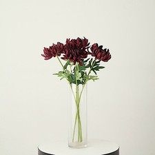 BURGUNDY 3 Stems 27" Silk Artificial Chrysanthemum FLOWERS Party Decorations