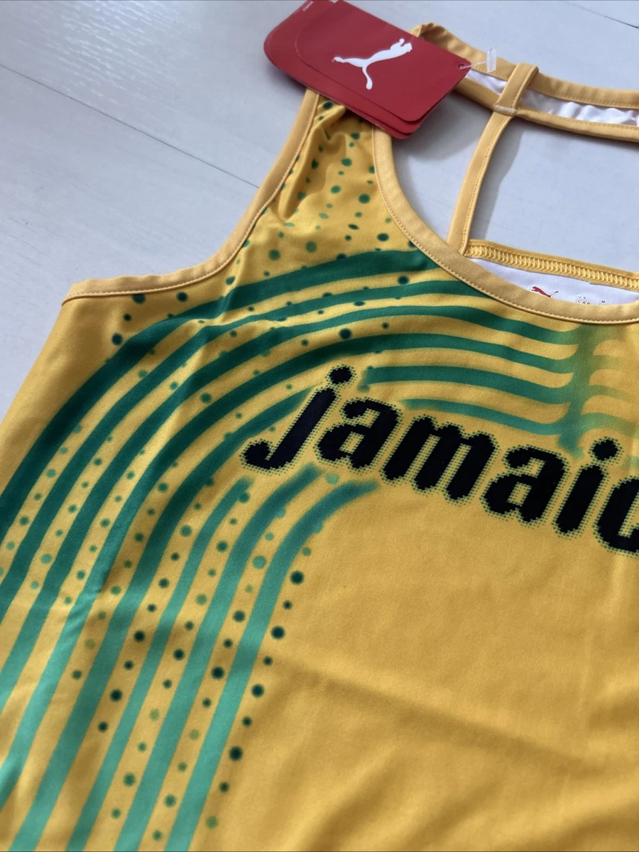 Puma Jamaica Ladies Crop Stretch vest Top Summer Running Holidays New Tags M 12