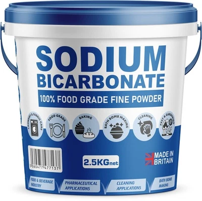 PURE SOURCE NUTRITION PSN Sodium Bicarbonate Baking Soda BI Carb Bath Bombs Fine Powder 2.5KG Bucket