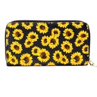NWT sunflower wallet Women's Zip Around  Card Holder Organizer Zip Around Clutch