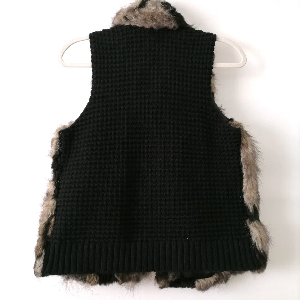 Colete INC International Concept Feminino Preto Frente Aberta de Pele Sintética Pequeno Tamanho P - Imagem 4 de 4