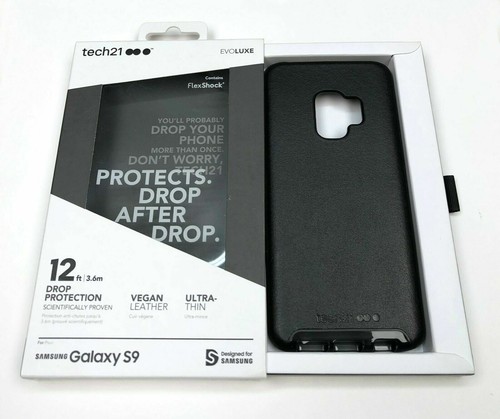 Tech21 Evo Strong Luxe Vegan Leather Case Cover for Samsung Galaxy S9 – Black - Picture 6 of 12