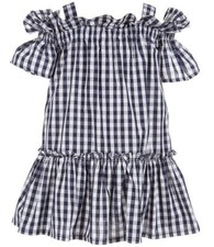 IL GUFO KIDS GIRLS RUFFLED GINGHAM DRESS 5 YEARS