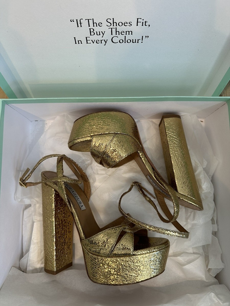 Aquazzura Sinner Plateau 140 Womens Leather Platform Heels