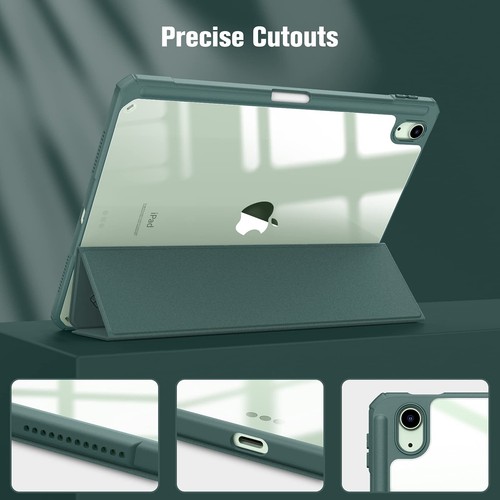 iPad 10 Cover Case 10.9 Inch 2022 Pencil Holder Smart Case TPU Clear Wake Sleep - Picture 36 of 55