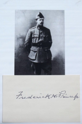 Lafayette Flying Corps Frederick Prince Jr. Fighter Pilot Signed Autograph Rare