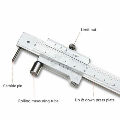 Edelstahl-Parallelmessschieber 0–200 Mm Mit Feststellschraube – Für Holz, Metall & Kunststoff, Metrisch/Zoll