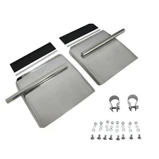 PAIR Stainless Quarter Fender 24x24 Freightliner Kenworth Peterbilt United 10585