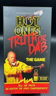 Hot Ones Truth or Dab The Game Card Truth or Dare Game w/Hot Sauce New Sealed