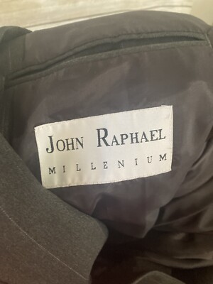 John Raphael Size 50 R Formal SUIT JACKET BLAZER MIAMI STYLE Gray