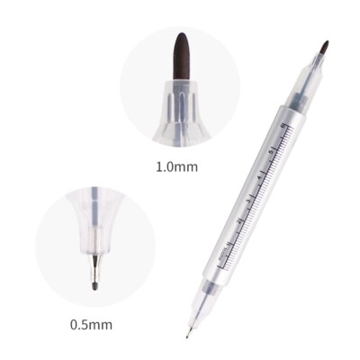 Microblading Blau Chirurgisch Augenbrauen Tattoo Haut Marker Stift mit Messlineal