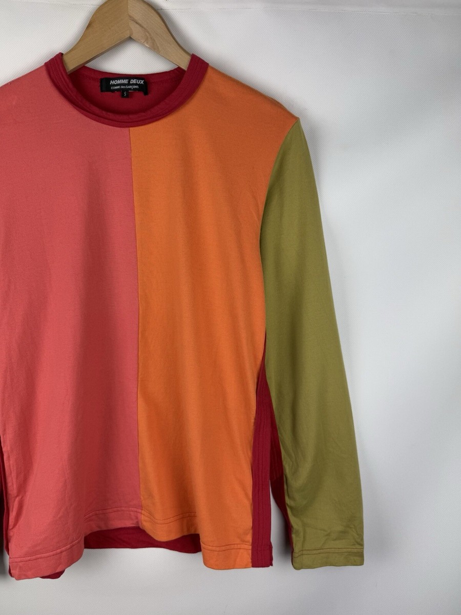 Comme Des Garçons Homme Deux Men's Long Sleeve Colorblock T Comme Des Garçons Homme Deux Men's Long Sleeve Colorblock T