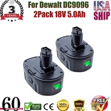 2 PACK 18V Replace For Dewalt 18 VOLT XRP DC9096 DC9098 Ni-MH Battery DC9099 NEW