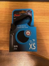 Flexi New Original Corded Leash 10' ft Black for XS Dogs 18lbs max Black Germany