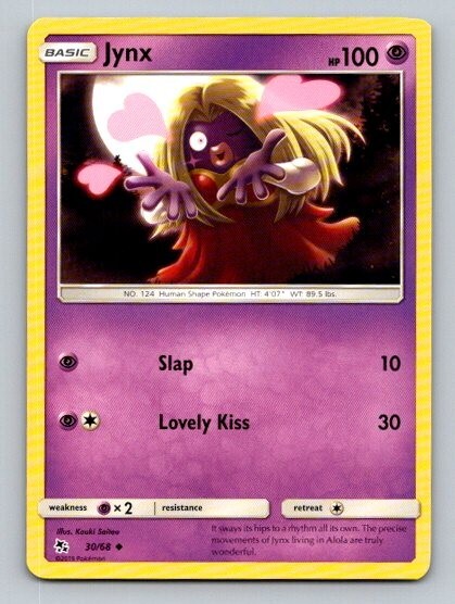 2019 Pokemon Card Hidden Fates Jynx 30/68