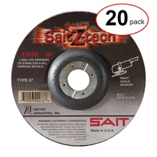 Sait 22604 1/4" Z-tech Depressed Center Wheel, 7" Dia. (20Pack)